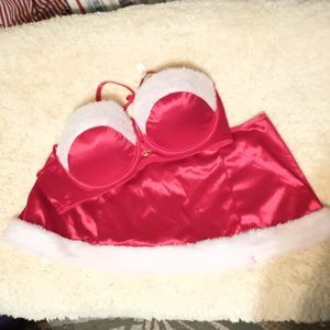 NWOT ~ Sexy 2-Piece Christmas/Red Santa Lingerie (Size: 36C)